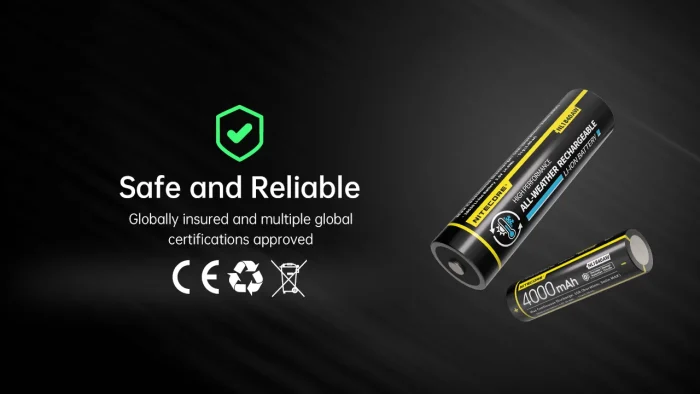 Nitecore NL1840AW 4000mAh 18650 Li-ion Rechargeable Battery - Image 5