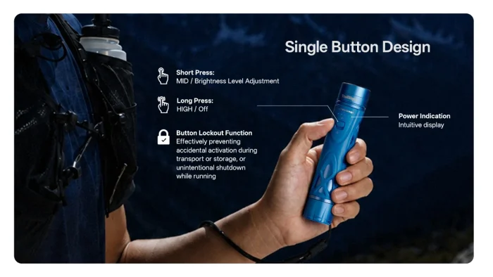 Nitecore TrailSight Magnesium Alloy Trail Running Torch - Blue - Image 3